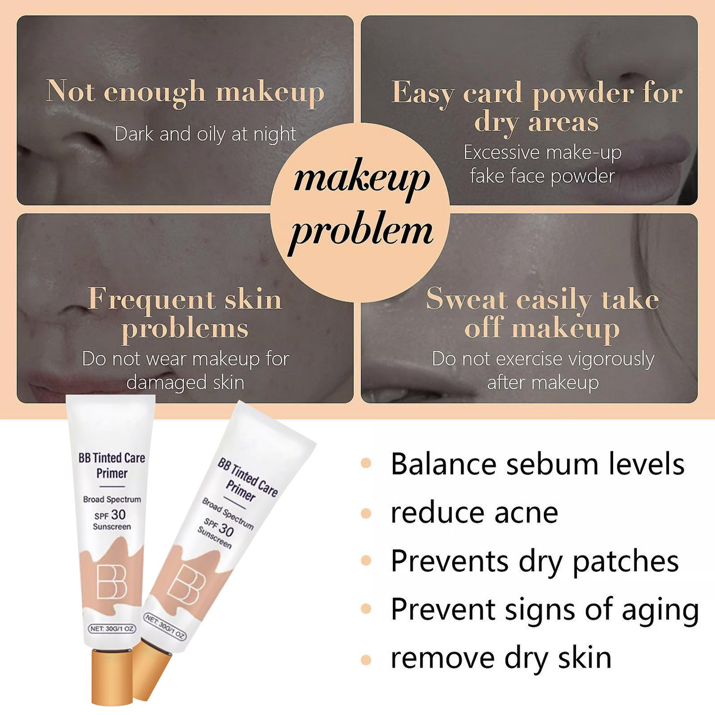 💜BB blur tinted moisturizer SPF 30 - instantly brightens, hydrates & smooths your skin